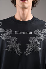URC Dragon Black Baggy Fit T-Shirt Men Pic 2