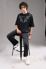 URC Dragon Black Baggy Fit T-Shirt Men Pic 4