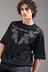 URC Dragon Black Baggy Fit T-Shirt Men Pic 1