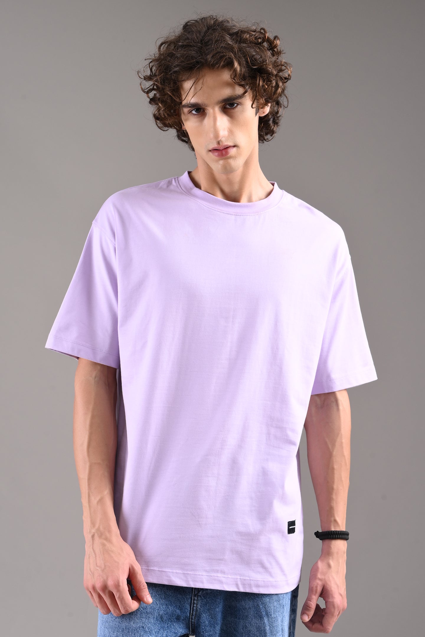 Pack of 4 Oversized T-shirts - Beige/Lilac/Red/Blue