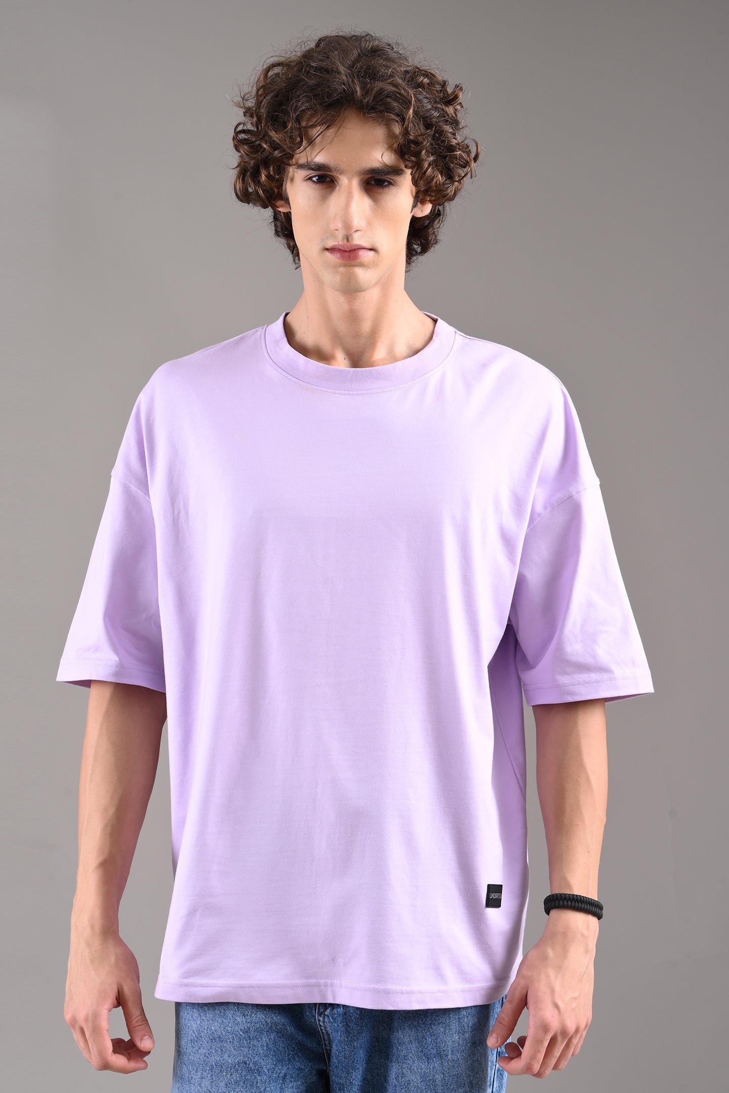 Pack of 4 Baggy T-shirts - Beige/Lilac/Red/Blue