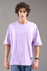 Pack of 4 Baggy T-shirts - Beige/Lilac/Red/Blue