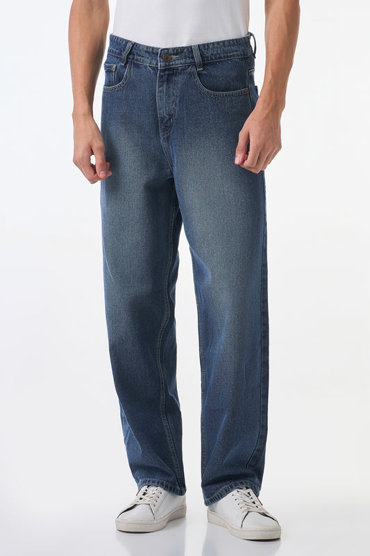 Denim Blue Men's Baggy Jeans