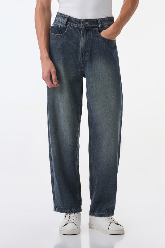 Vintage Blue Men's Baggy Fit Jeans