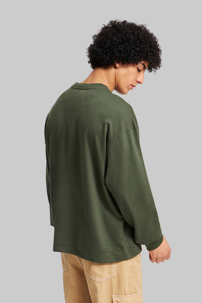 Rifle Green Solid T-Shirt Pic 2