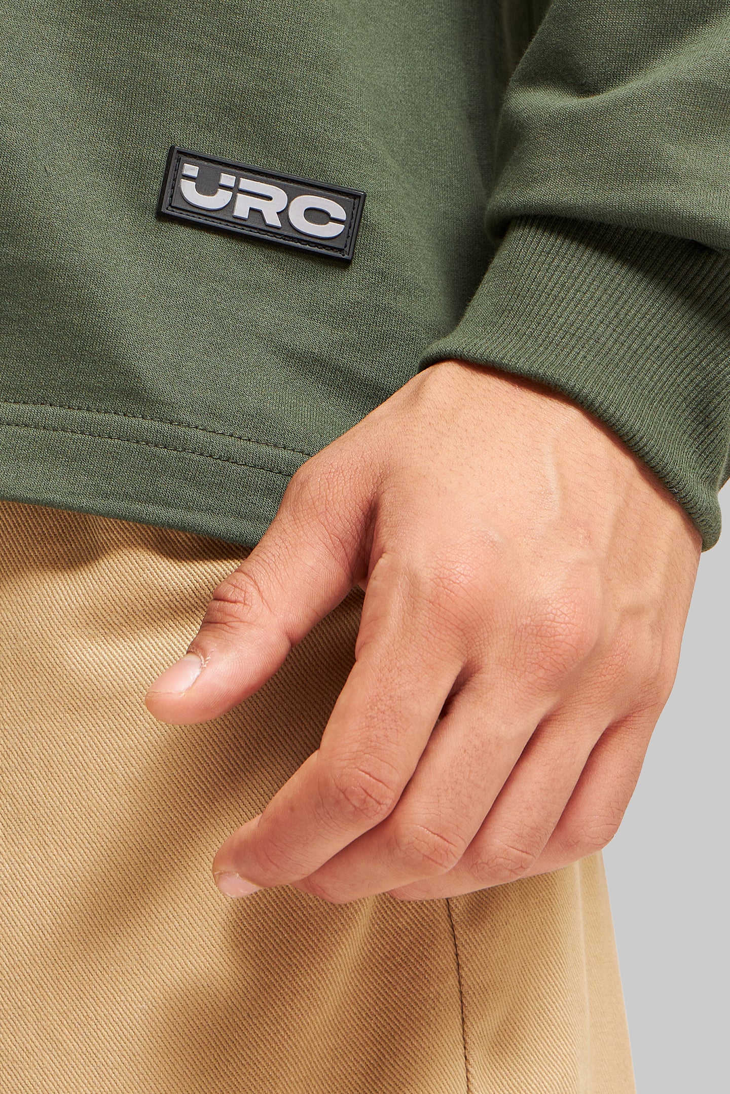 URC Overdrive Racer Green Full sleeve Oversized T-shirt Men