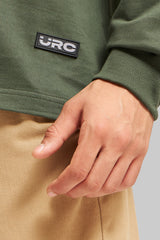 URC Overdrive Racer Green Full sleeve Oversized T-shirt Men