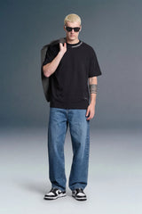Underrated Curve Black Oversized T-shirt for Men