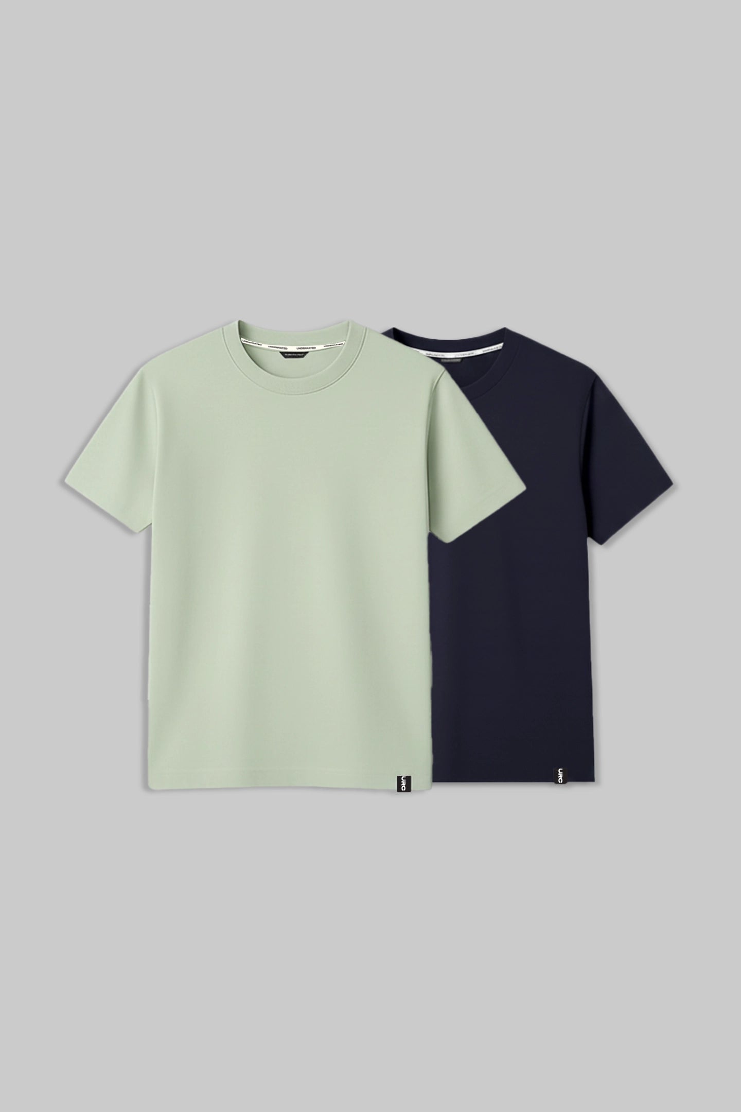 Pack of 2 Regular T-shirts - Green/ Navy Blue