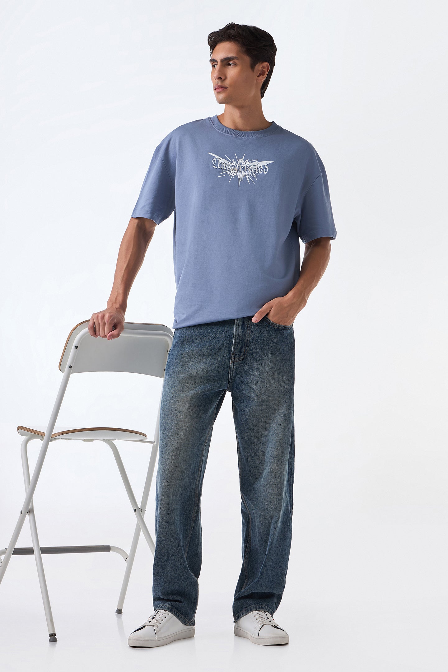 Light Vintage Blue Men's Baggy Jeans