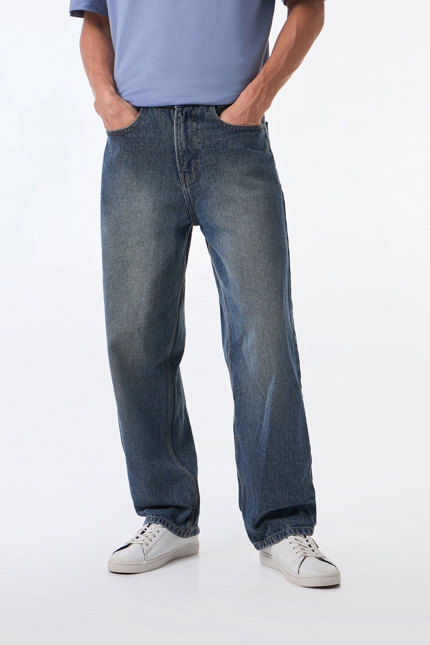 Light Vintage Blue Men's Baggy Jeans