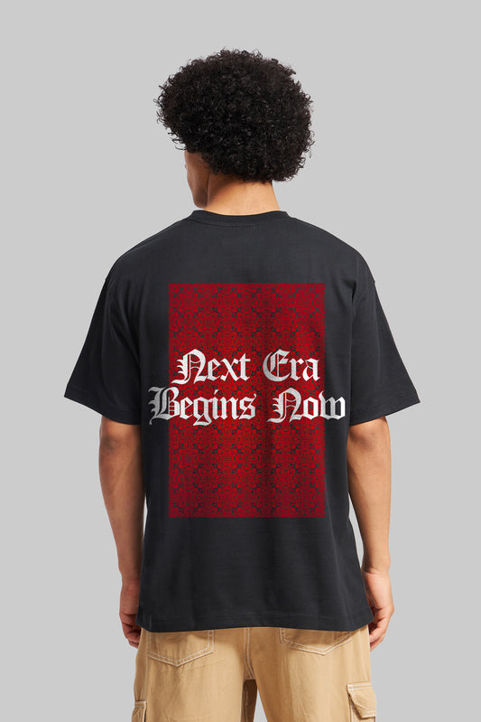 Next Era Black Oversized Fit T-Shirt Men Pic 1