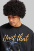 Hunt That Dream Black Oversized Fit T-Shirt Men Pic 2