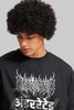 Firerated Black Oversized Fit T-Shirt Men Pic 2