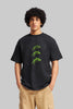 Freefall Black Oversized Fit T-Shirt Men Pic 1