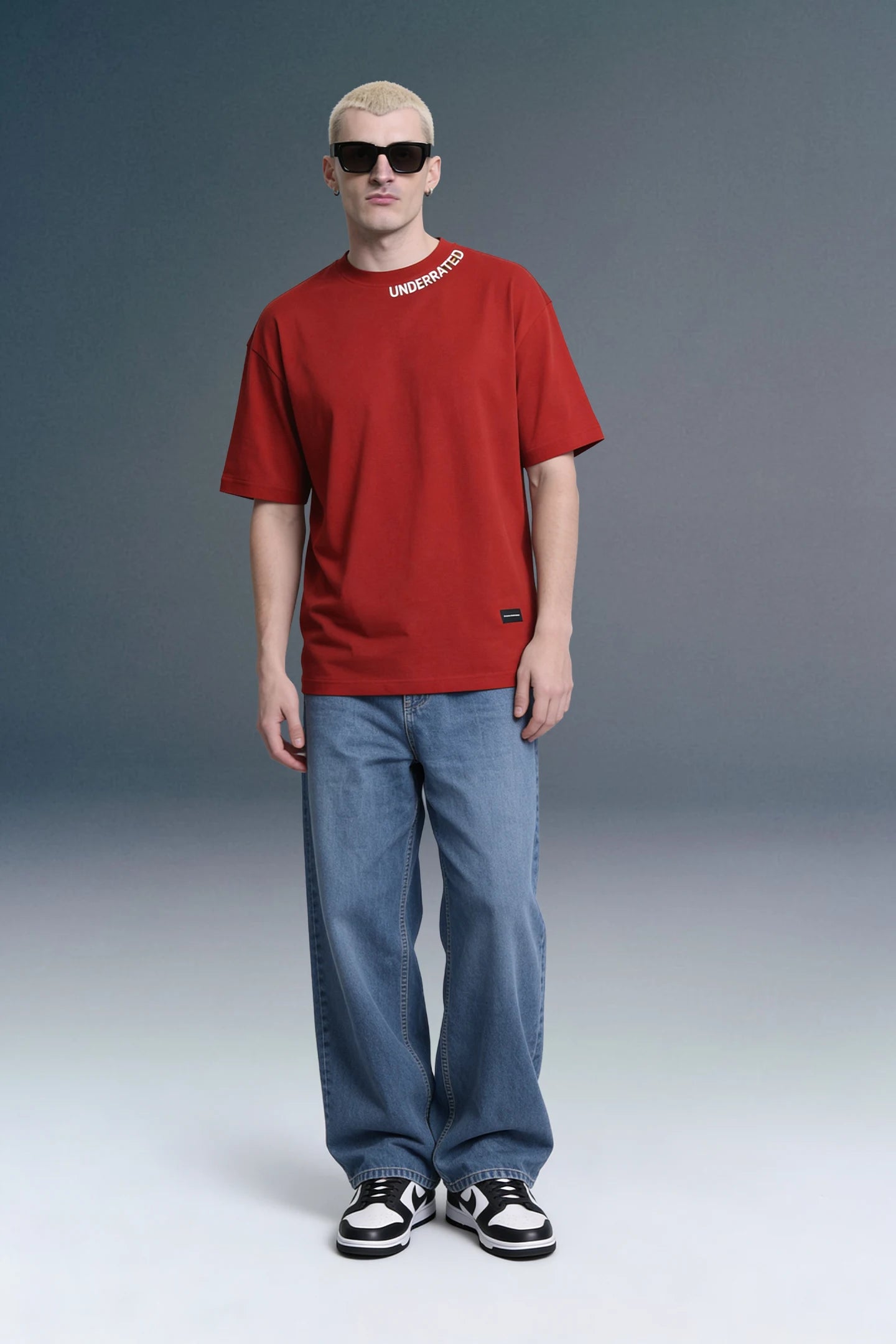 Underrated Curve Red Oversized T-shirt (UNISEX)