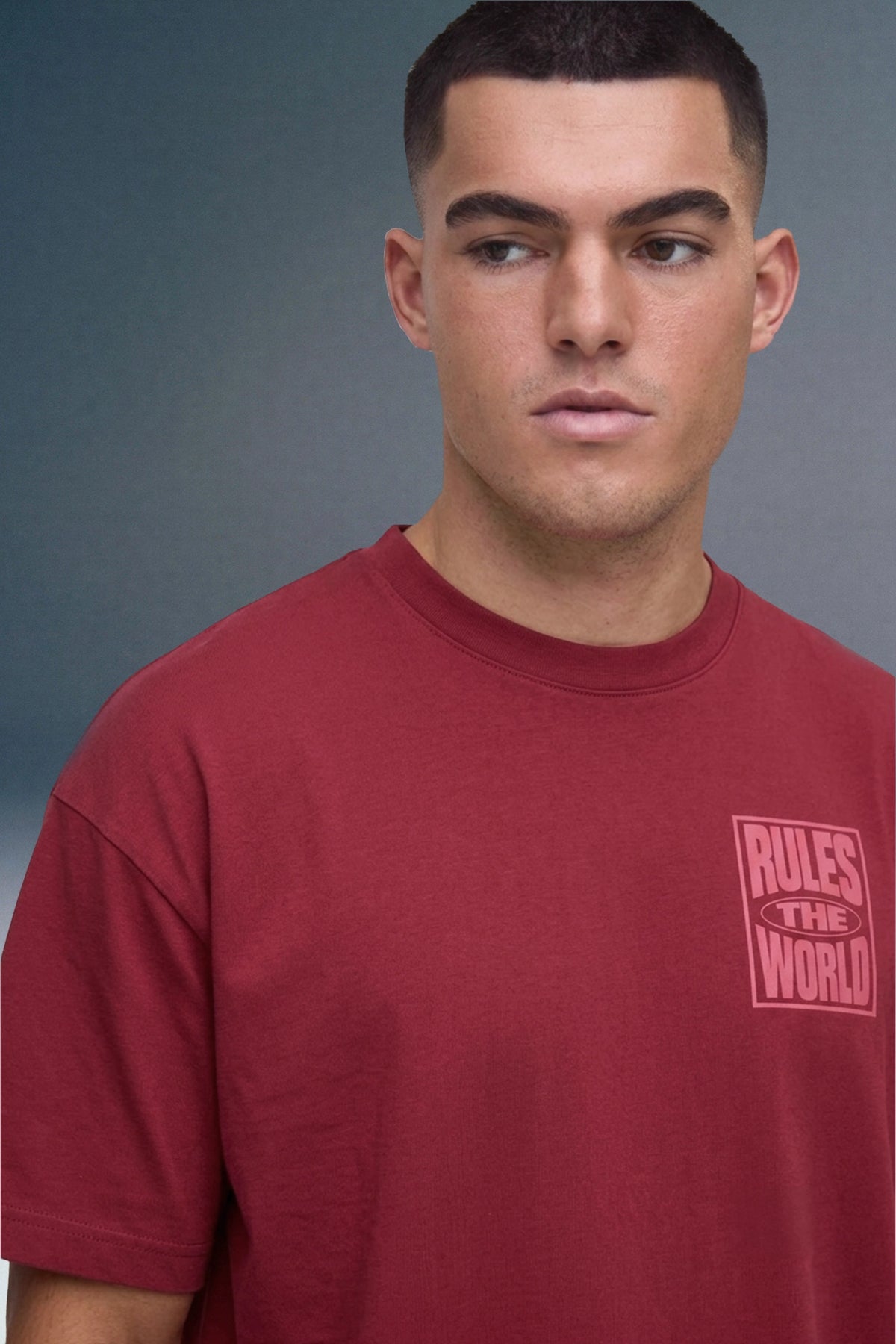 Rules The World Red Oversized T-shirt