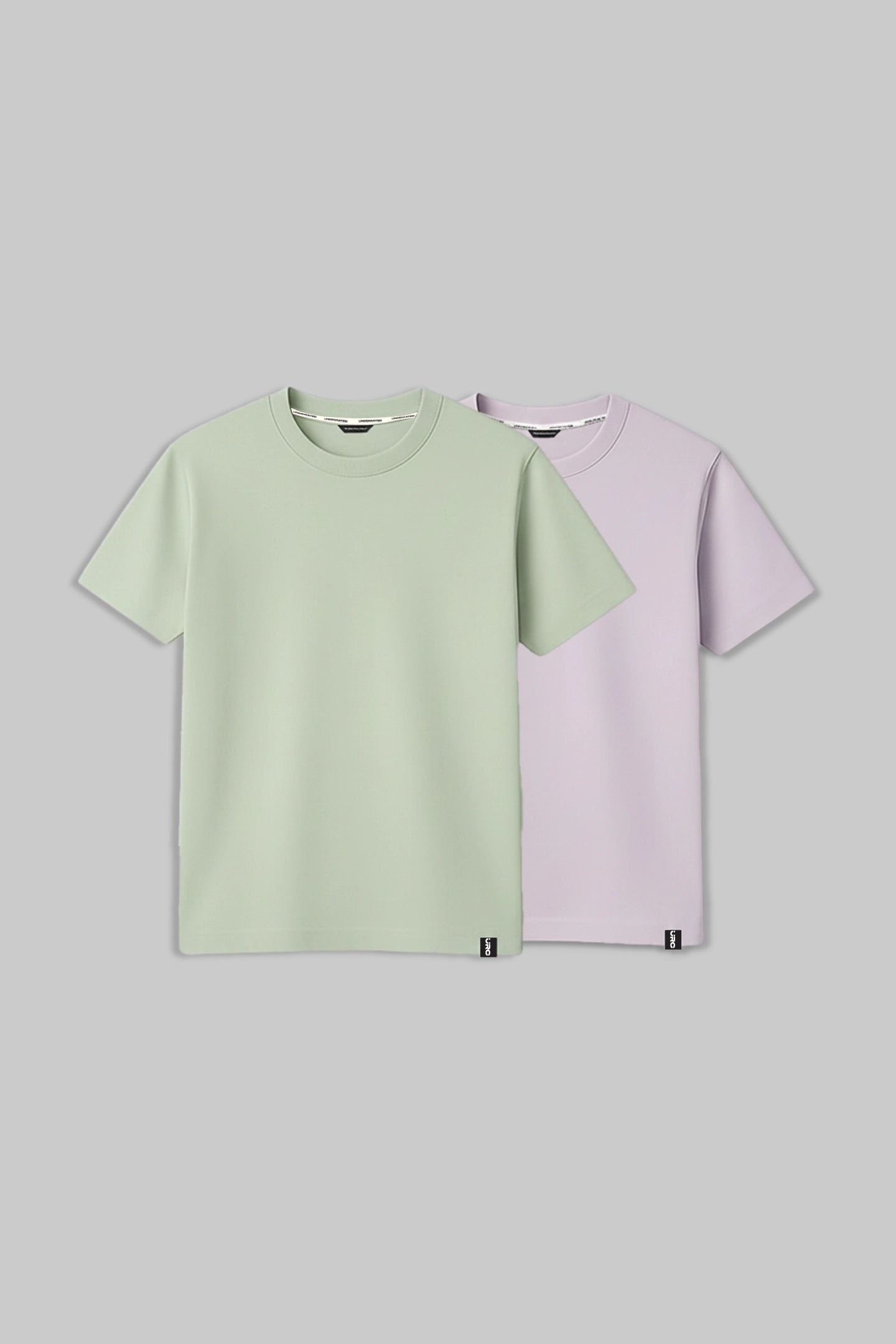 Pack of 2 Regular T-shirts - Green/ Lilac