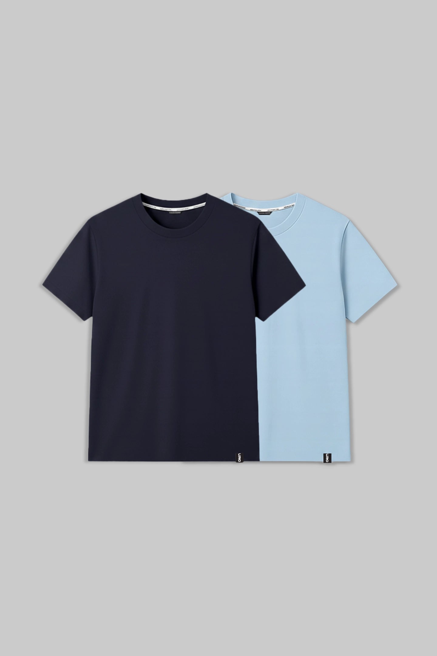 Pack of 2 Regular T-shirts - Navy Blue/ Sky Blue