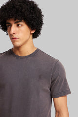 Dragon Asia Grey Acid Washed T-Shirt Men Pic 4