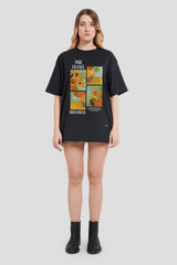 1988 France Black Printed T-Shirt Women Oversized Fit