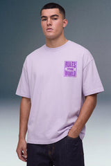 Rules The World Lilac Oversized T-shirt