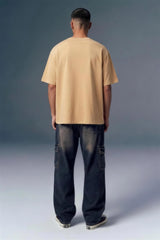 Underrated Comic Beige Oversized T-shirt