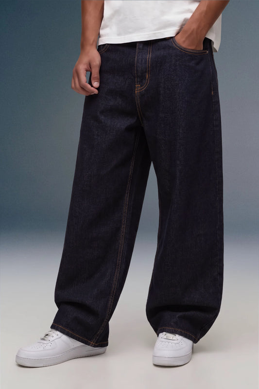 Vintage Dark Blue Men's Baggy Jeans