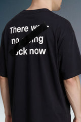 Turning Back Black Oversized T-shirt