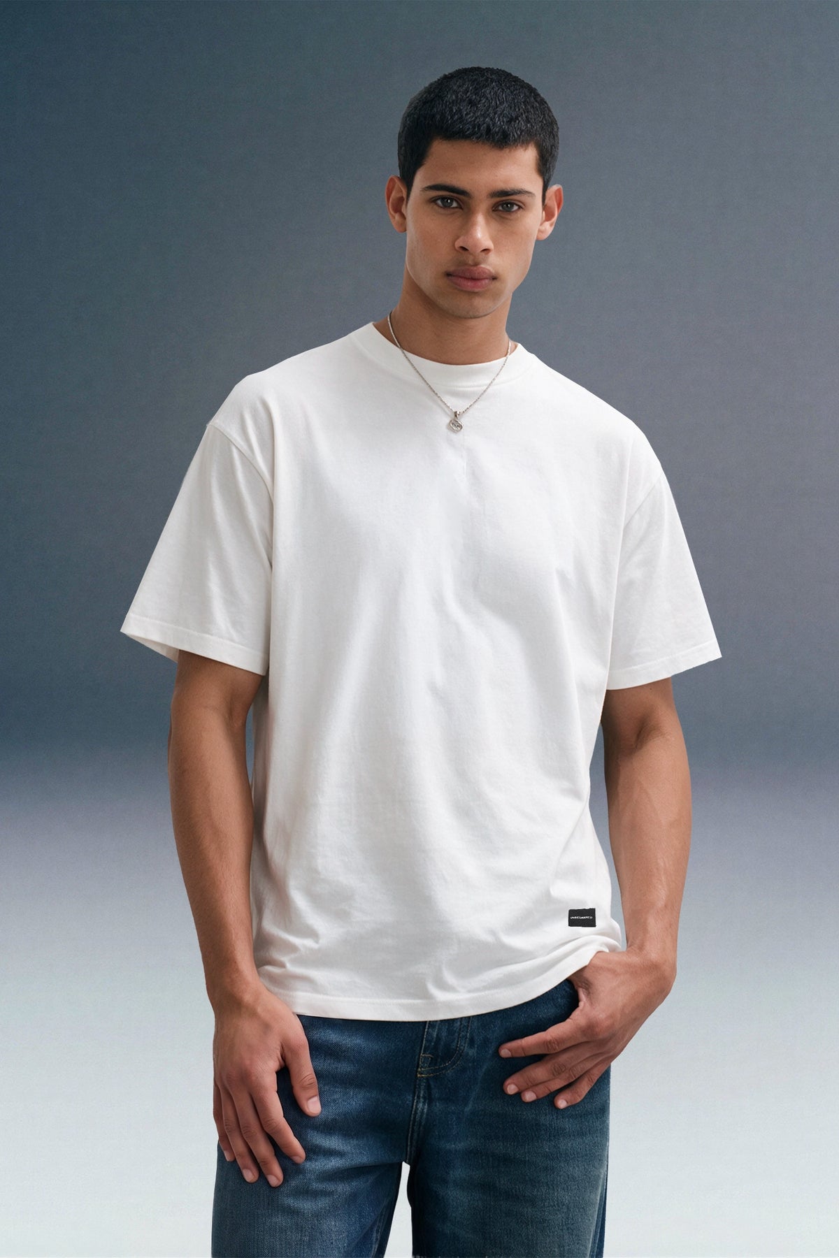 All Eyes On Me White Oversized T-shirt