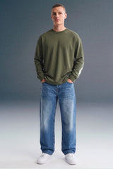 Not Surrender Olive green Full Sleeves Oversized T-shirt