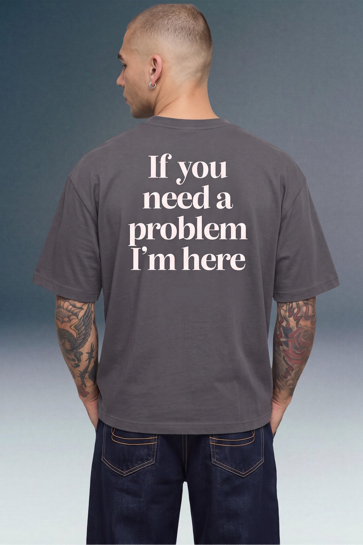If you need a Problem Grey Oversized T-shirt