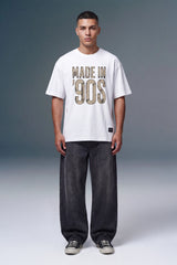 Made in 90s Graphic White Oversized T-shirt