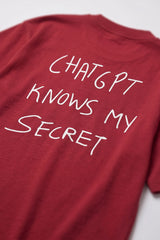 ChatGPT knows my secret Red Oversized T-shirt