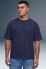 Always Late Navy Blue Oversized T-shirt