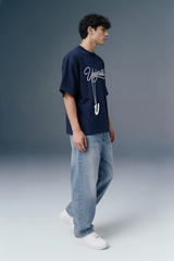 Underrated Pendant Navy Oversized T-shirt
