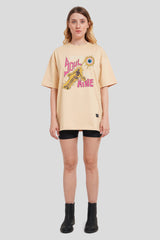 Your Soul Is Mine Beige Printed T-Shirt