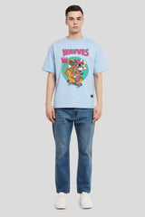 Wavves Powder Blue Printed T-Shirt