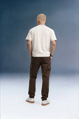 Brown Mid Rise Regular Fit Men's Cargo