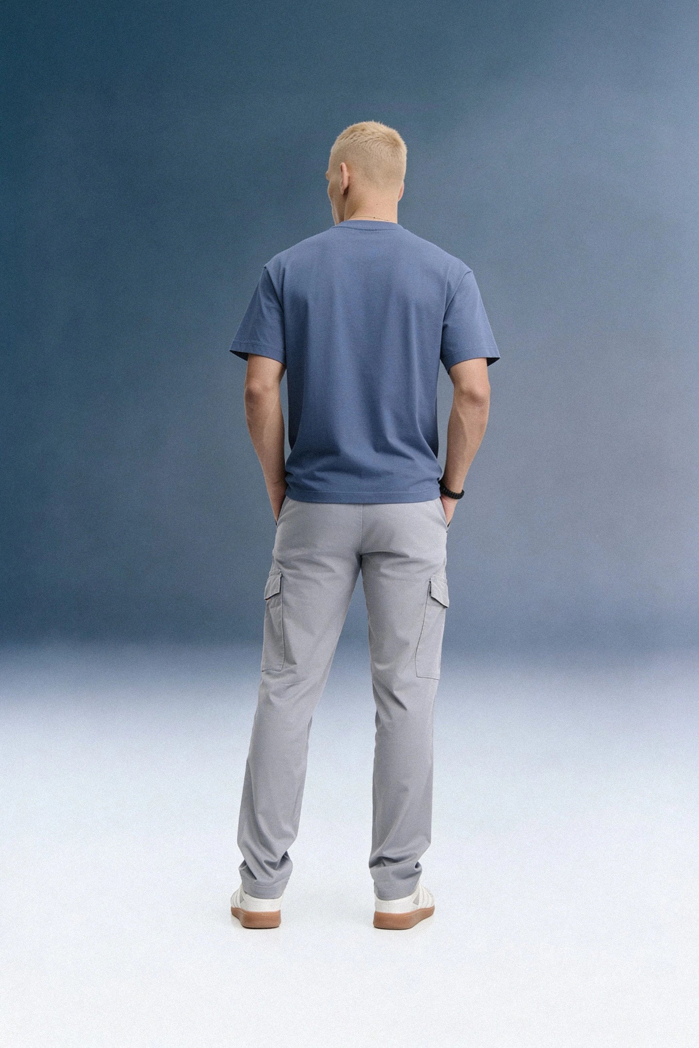 Grey Mid Rise Regular Fit 6 pocket Men's Cargo