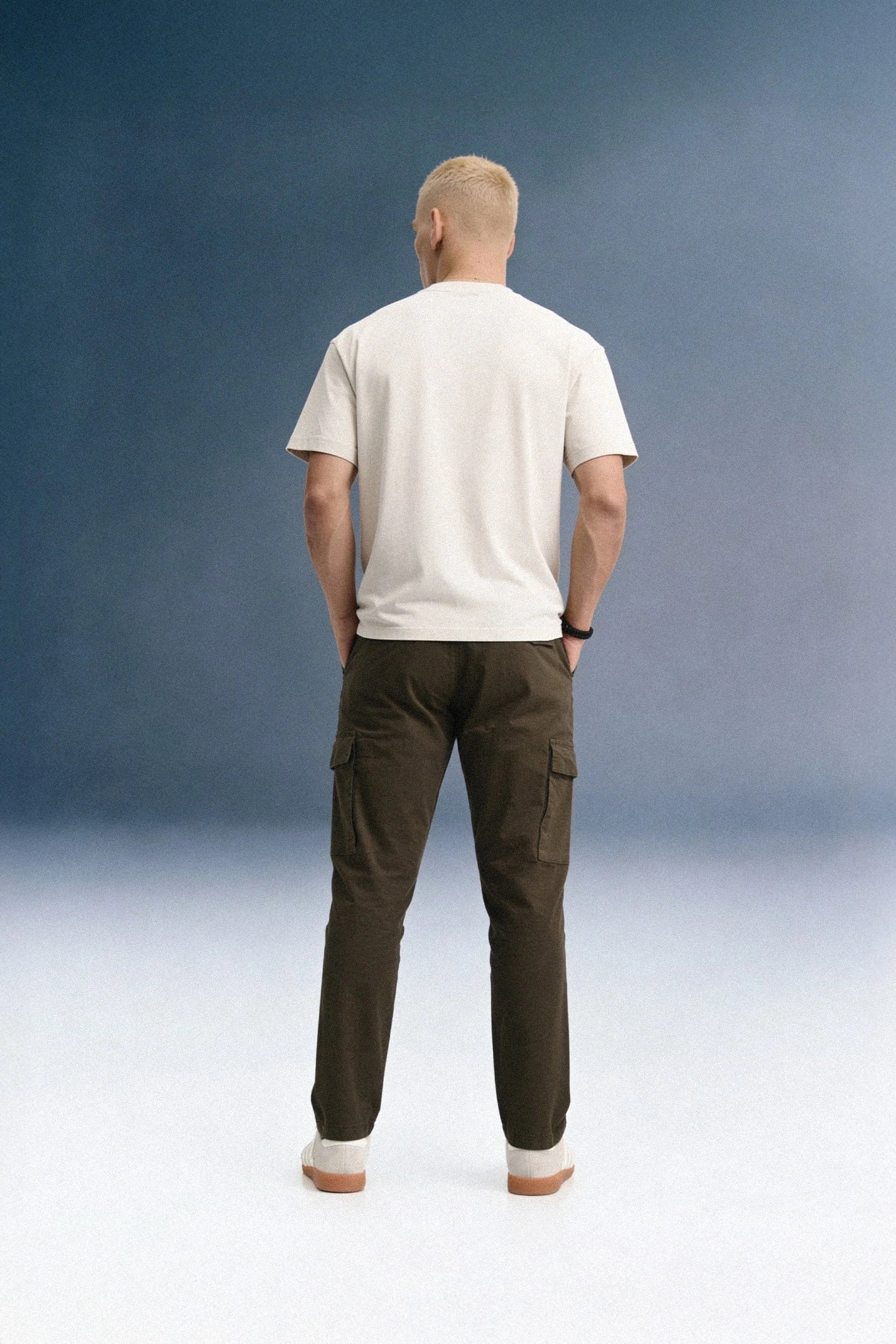 Olive Mid Rise Regular Fit Men's Cargo