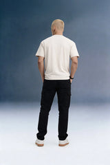Black Drawstring Regular Fit Men's Cargo - Mid rise