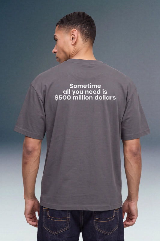 Million Dollars grey Oversized T-shirt