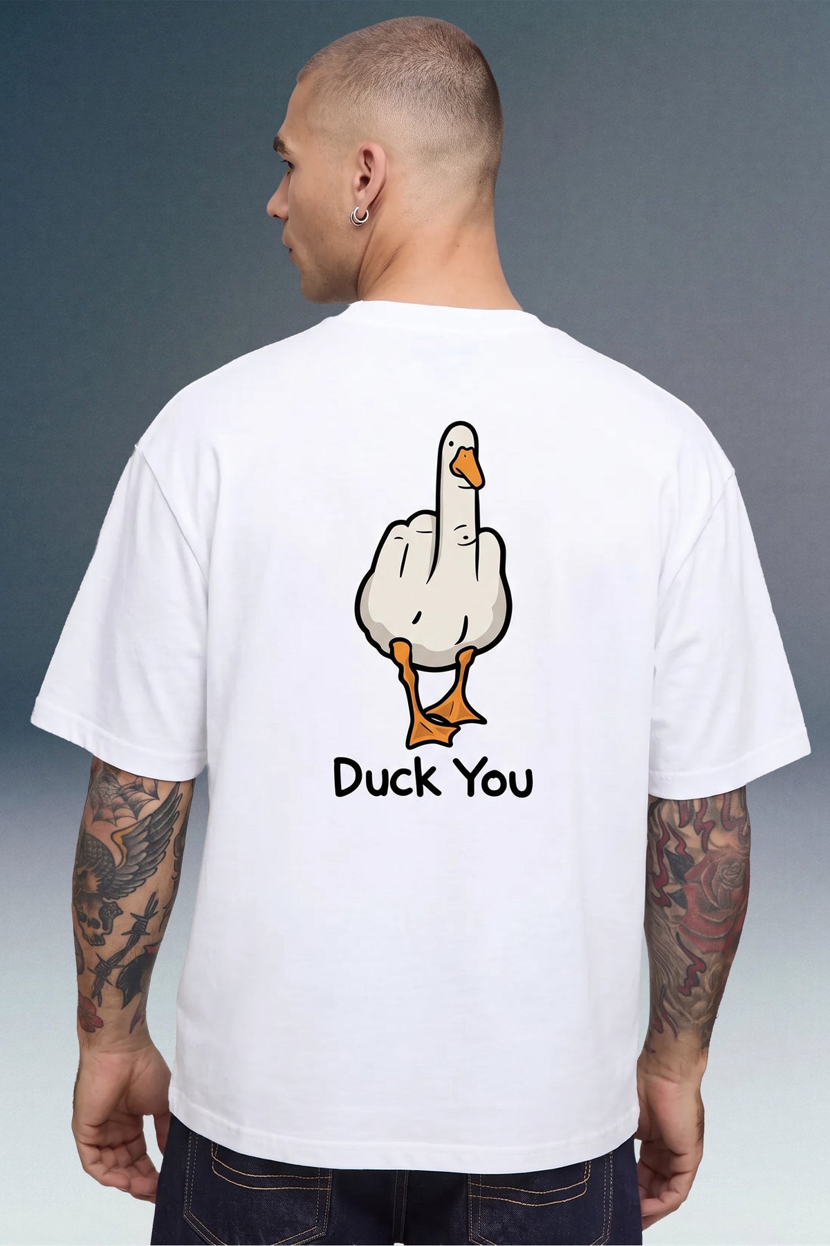 Duck You White Oversized T-shirt