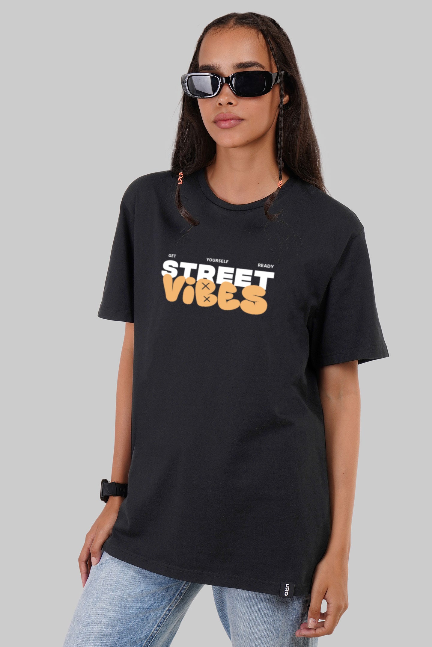 Street Vibes Black Boyfriend Fit T-Shirt Women