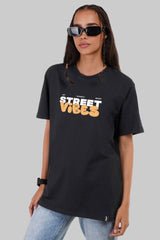 Street Vibes Black Boyfriend Fit T-Shirt Women