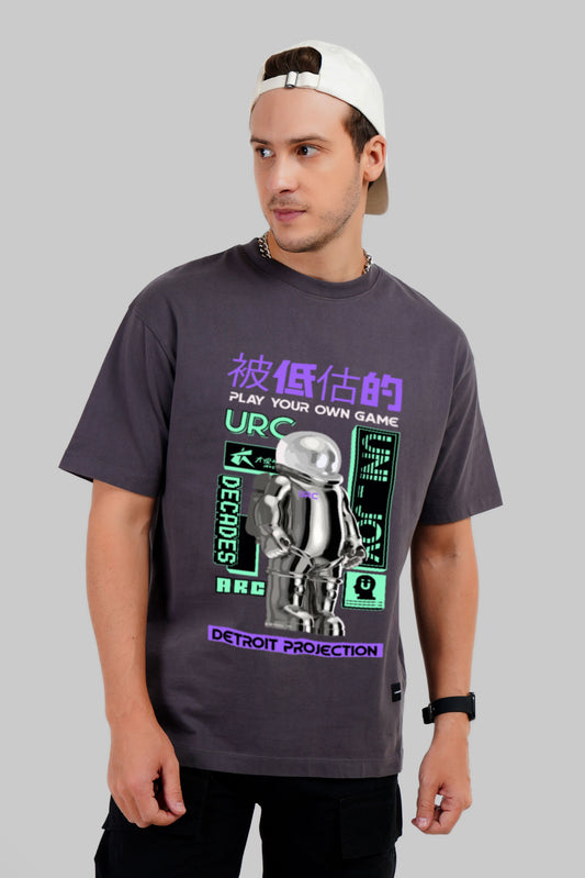 URC Uni Joy Space Suit Dark Grey Oversized Fit T-Shirt Men