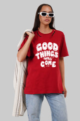 Good Things Graphic Red Boyfriend Fit T-Shirt Women