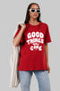 Good Things Graphic Red Boyfriend Fit T-Shirt Women