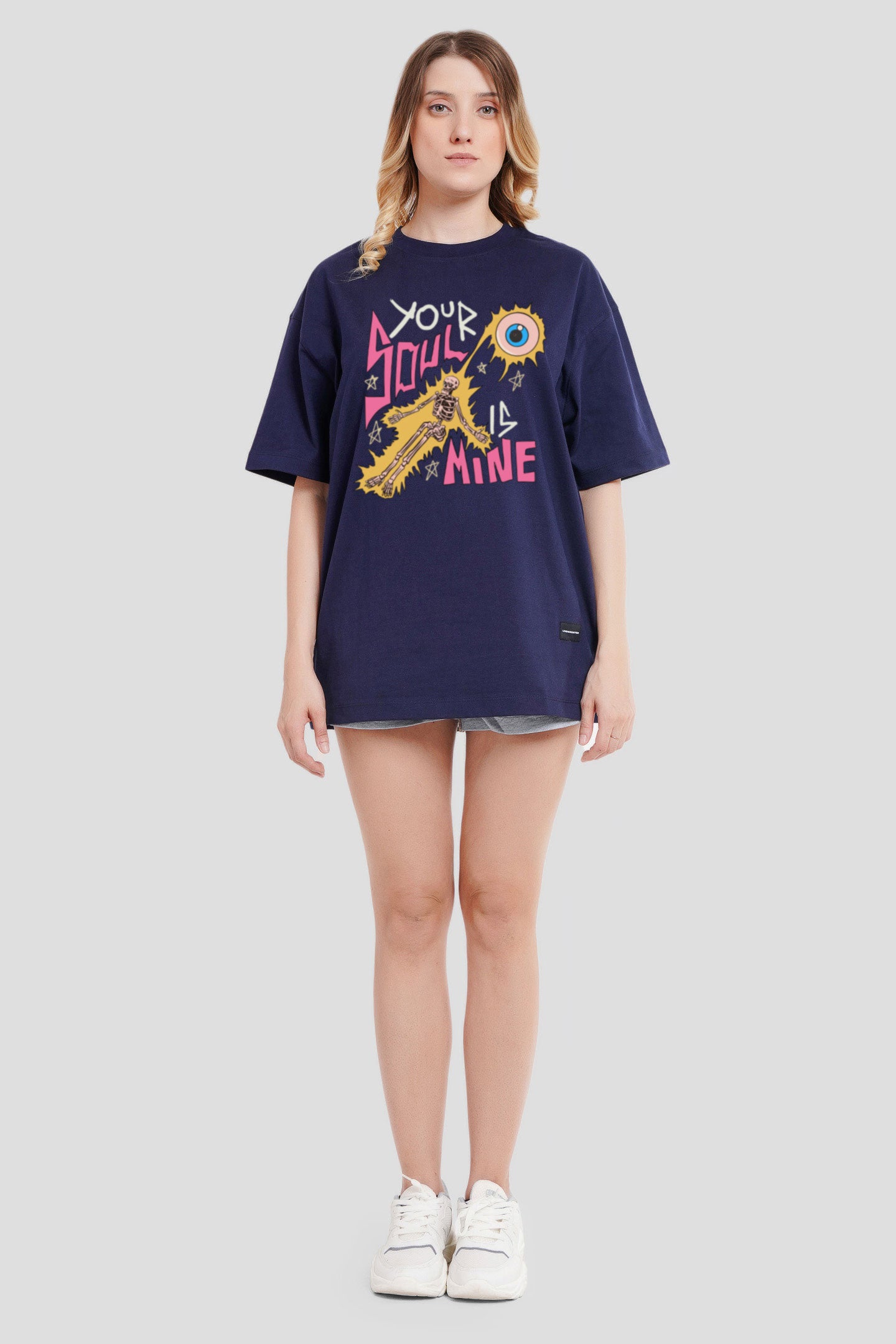 Your Soul Is Mine Navy Blue Printed T-Shirt